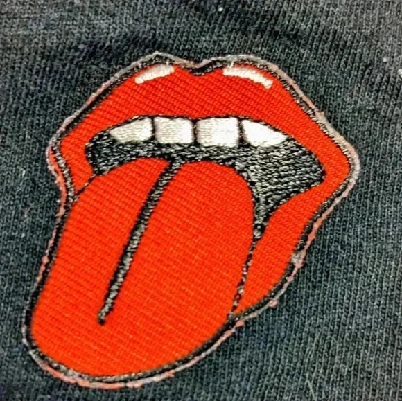 ARTIST UNION EMBROIDERED MOUTH LIPS T-SHIRT MENS SMALL SHORT SLEEVE BLACK TEE M - Picture 4 of 6